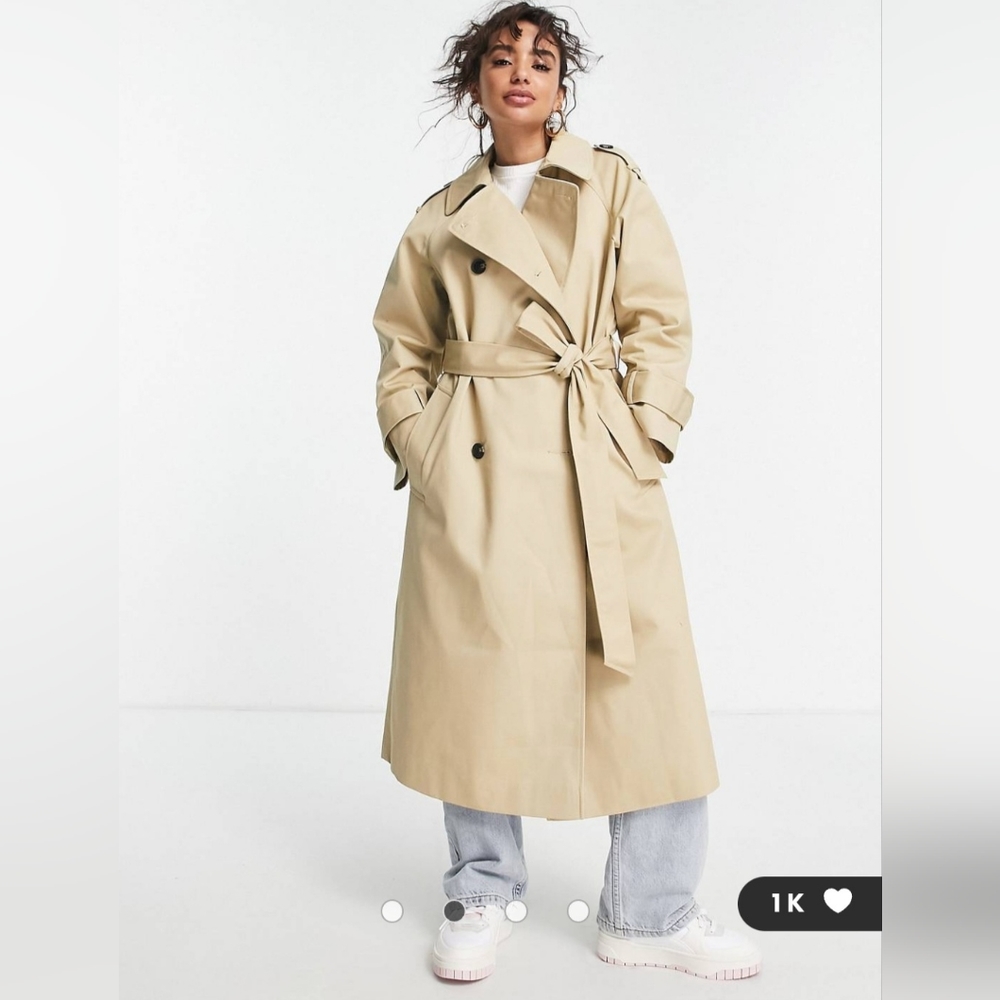New Asos Trench Coat in Stone